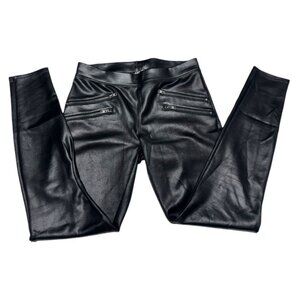Express Faux Leather Leggings Black Size Small